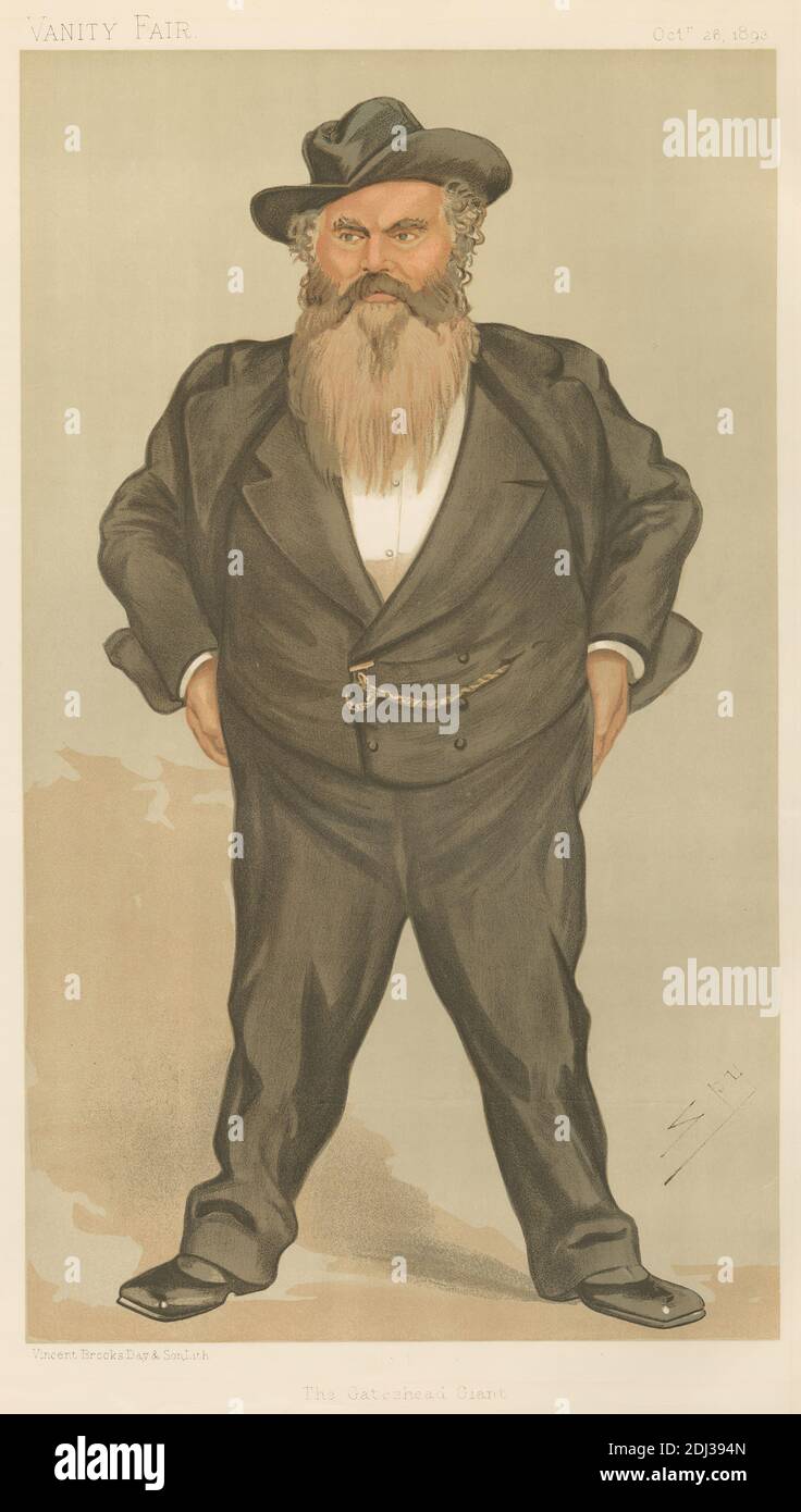Politicians - Vanity Fair 'The Gateshead Giant'. Mr. William Allen. October 26, 1893, Leslie Matthew 'Spy' Ward, 1851–1922, British, 1893, Chromolithograph Stock Photo