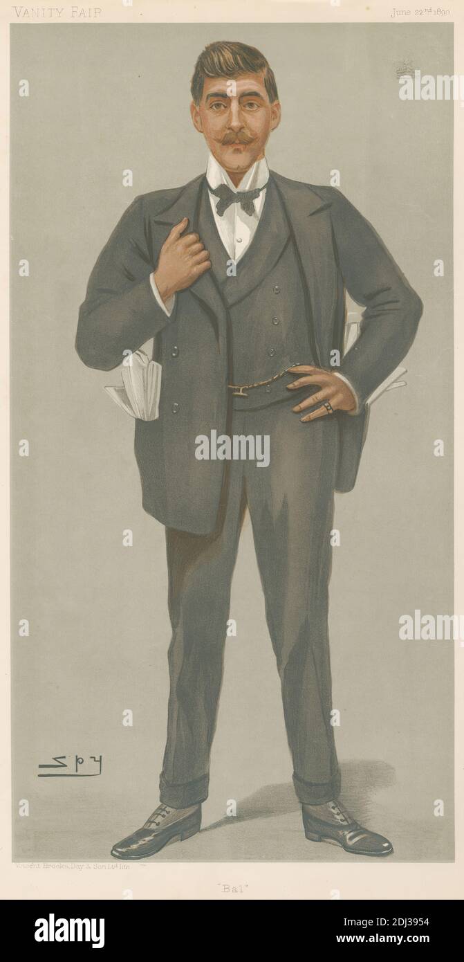 Politicians - Vanity Fair - ' Bal'. Lord Balcarres. June 22, 1890, Leslie Matthew 'Spy' Ward, 1851–1922, British, 1890, Chromolithograph Stock Photo