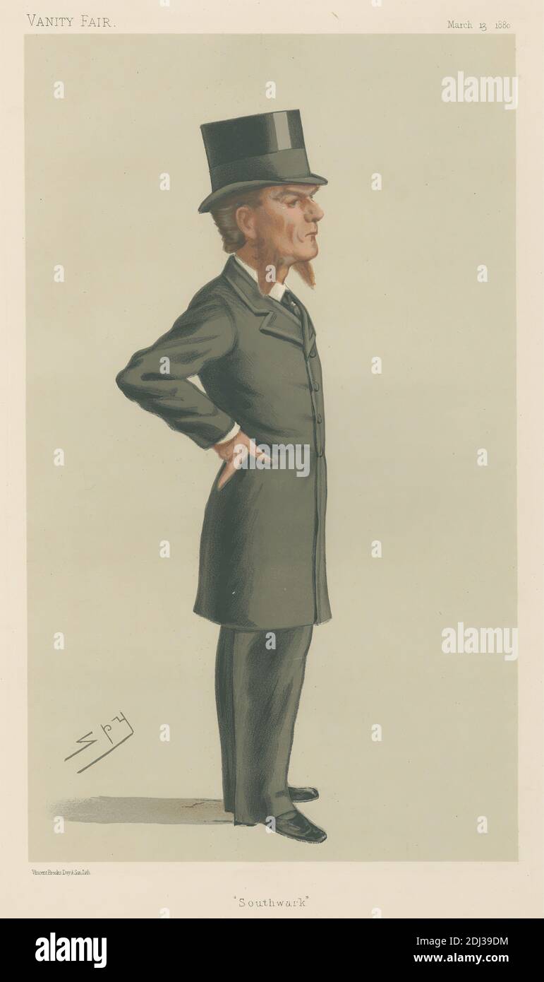Politicians - Vanity Fair - 'Southwark'. Mr. Edward Clarke. March 13, 1880, Leslie Matthew 'Spy' Ward, 1851–1922, British, 1880, Chromolithograph Stock Photo