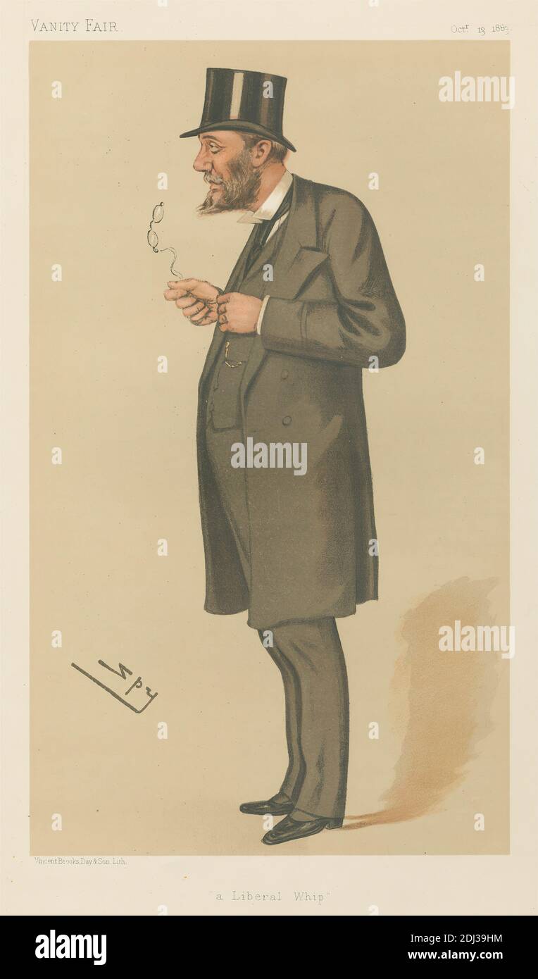Politicians - Vanity Fair - 'A Liberal Whip'. Mr. Charles Cecil Cotes. Oct. 13, 1883, Leslie Matthew 'Spy' Ward, 1851–1922, British, 1883, Chromolithograph Stock Photo