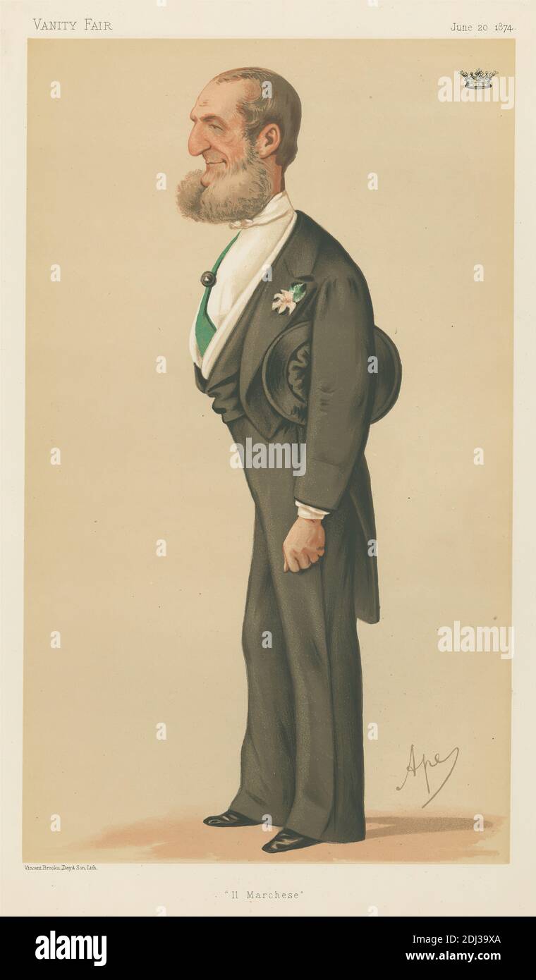 Politicians - Vanity Fair - 'The Marquis D'Azeglio'. June 20, 1874, Carlo Pellegrini, 1839–1889, Italian, 1874, Chromolithograph Stock Photo