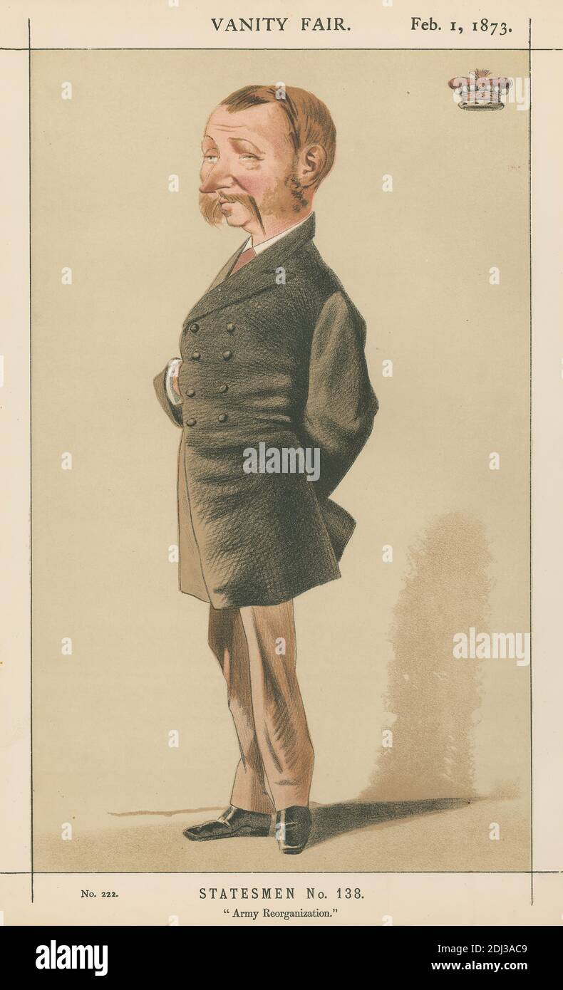 Politicians - Vanity FAir -' ARmy Reorganization'. The Earl of Galloway. February 1, 1873, unknown artist, nineteenth century, 1873, Chromolithograph Stock Photo