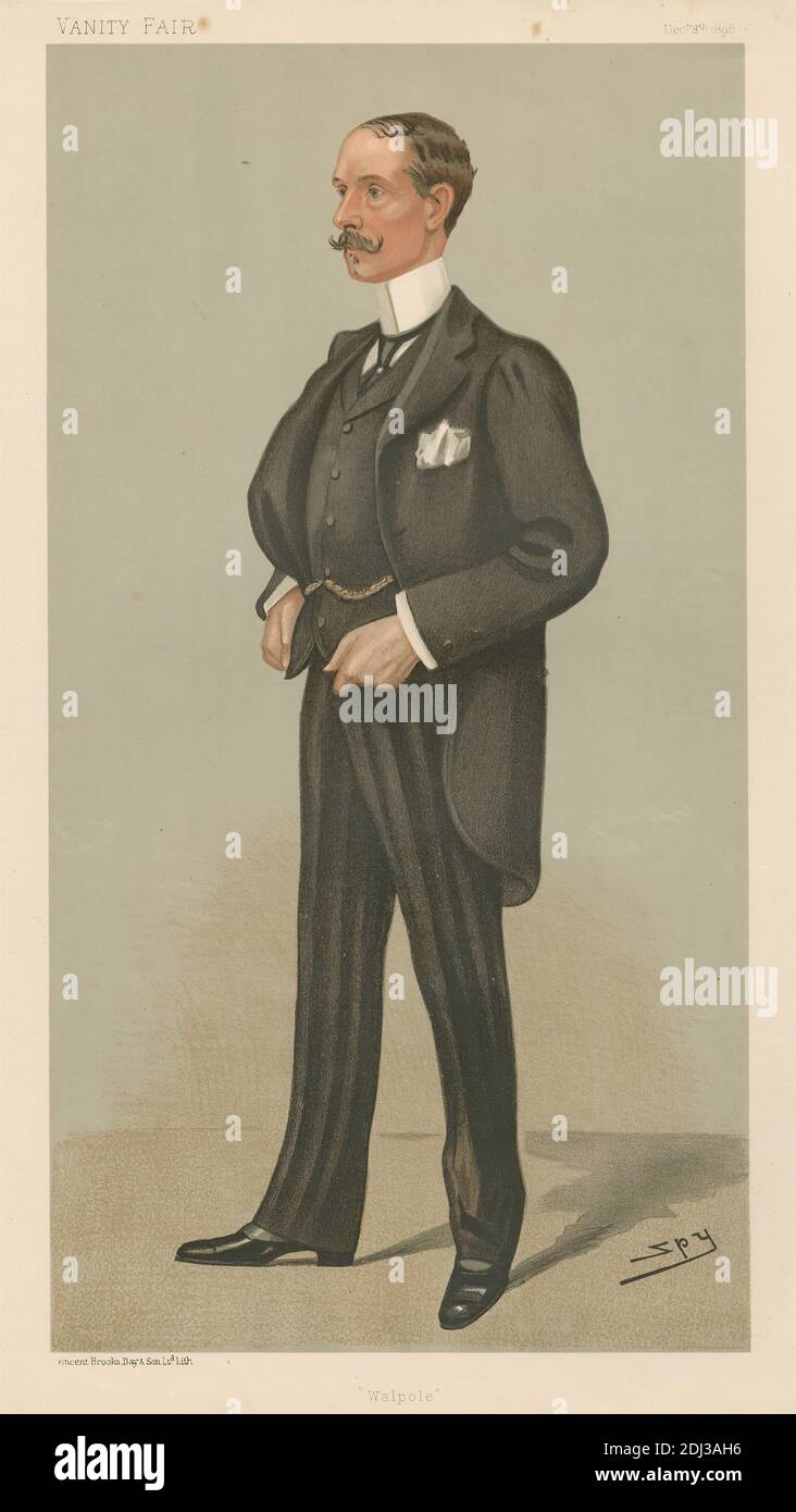 Politicians - Vanity Fair - 'Walpole'. Mr.Walpole Greenwell. December 8, 1898, Leslie Matthew 'Spy' Ward, 1851–1922, British, 1898, Chromolithograph Stock Photo