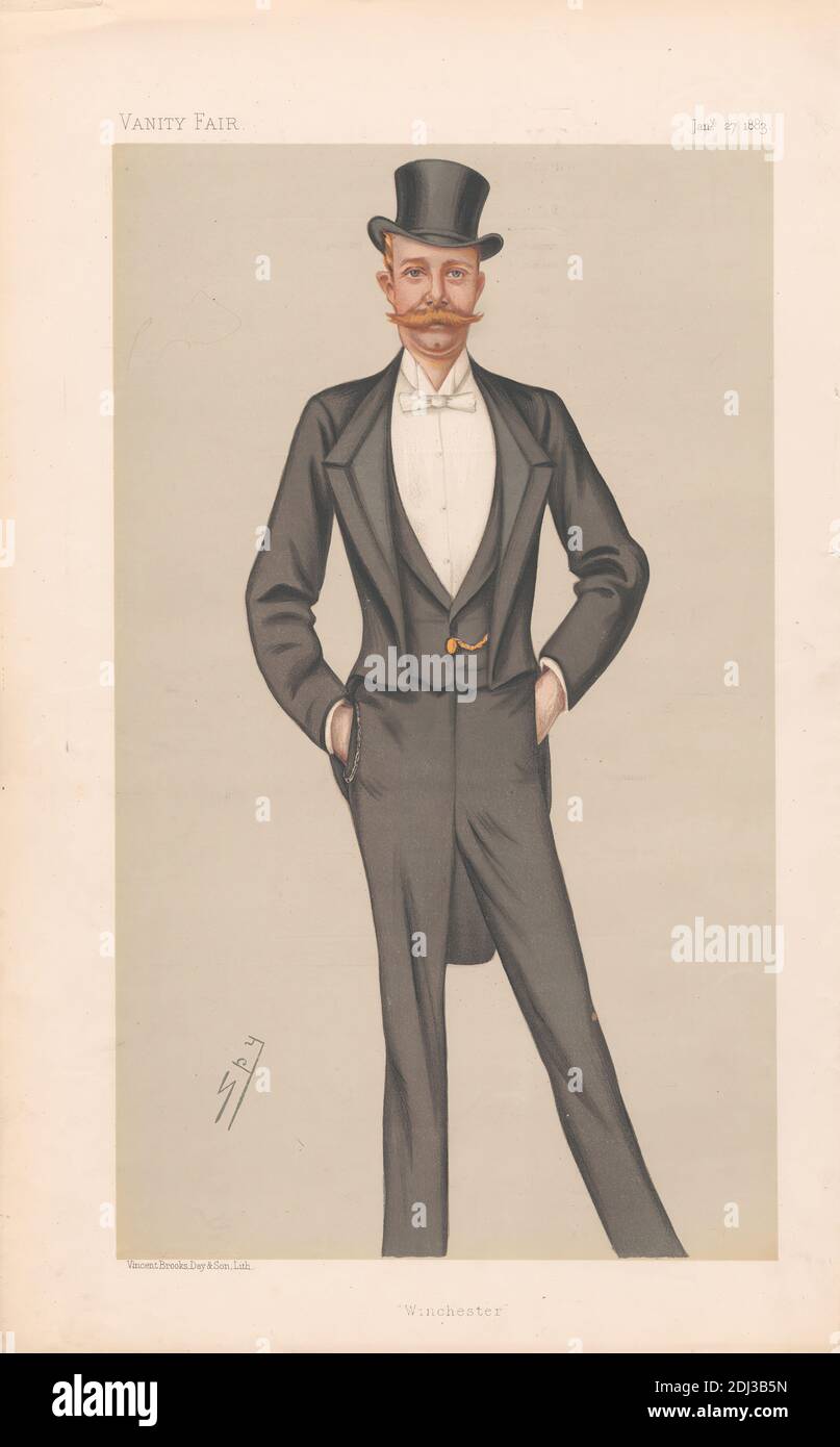 Vanity Fair. Bankers and Finciers. 'Winchester'. Viscount Barting. 27 January 1883, Leslie Matthew 'Spy' Ward, 1851–1922, British, 1883, Chromolithograph Stock Photo