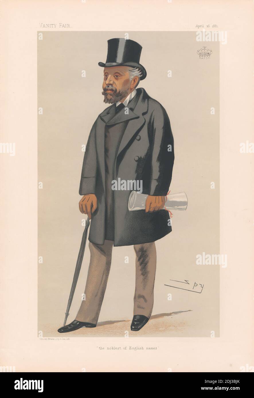 Vanity Fair - Clergy. 'The noblest of English names.' Earn Nelson. 16 April 1881, Leslie Matthew 'Spy' Ward, 1851–1922, British, 1881, Chromolithograph Stock Photo