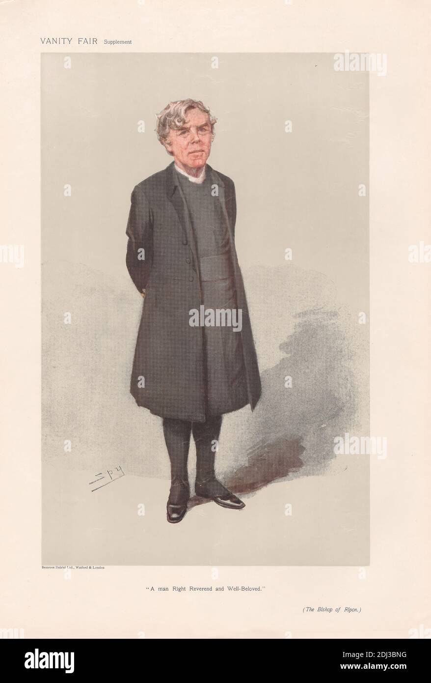 Vanity Fair - Clergy. 'A man Right Reverend and Well-Beloved'. The Bishop of Ripon. William Boyd Carpenter., Leslie Matthew 'Spy' Ward, 1851–1922, British, 1906, Chromolithograph Stock Photo