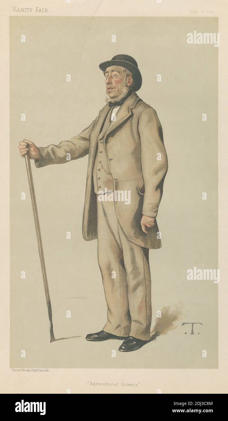 Vanity Fair - Doctors and Scientists. 'Agricultural Science'. Sir John Bennet Lawes. 8 July 1882, Theobald Chartran, 1849–1907, French, 1882, Chromolithograph Stock Photo