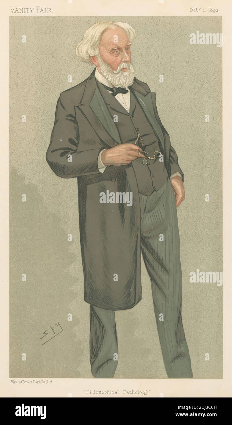 Vanity Fair - Doctors and Scientists. 'Philosophical Pathology'. Dr. Samuel Wilks. 1 October 1892, Leslie Matthew 'Spy' Ward, 1851–1922, British, 1892, Chromolithograph Stock Photo