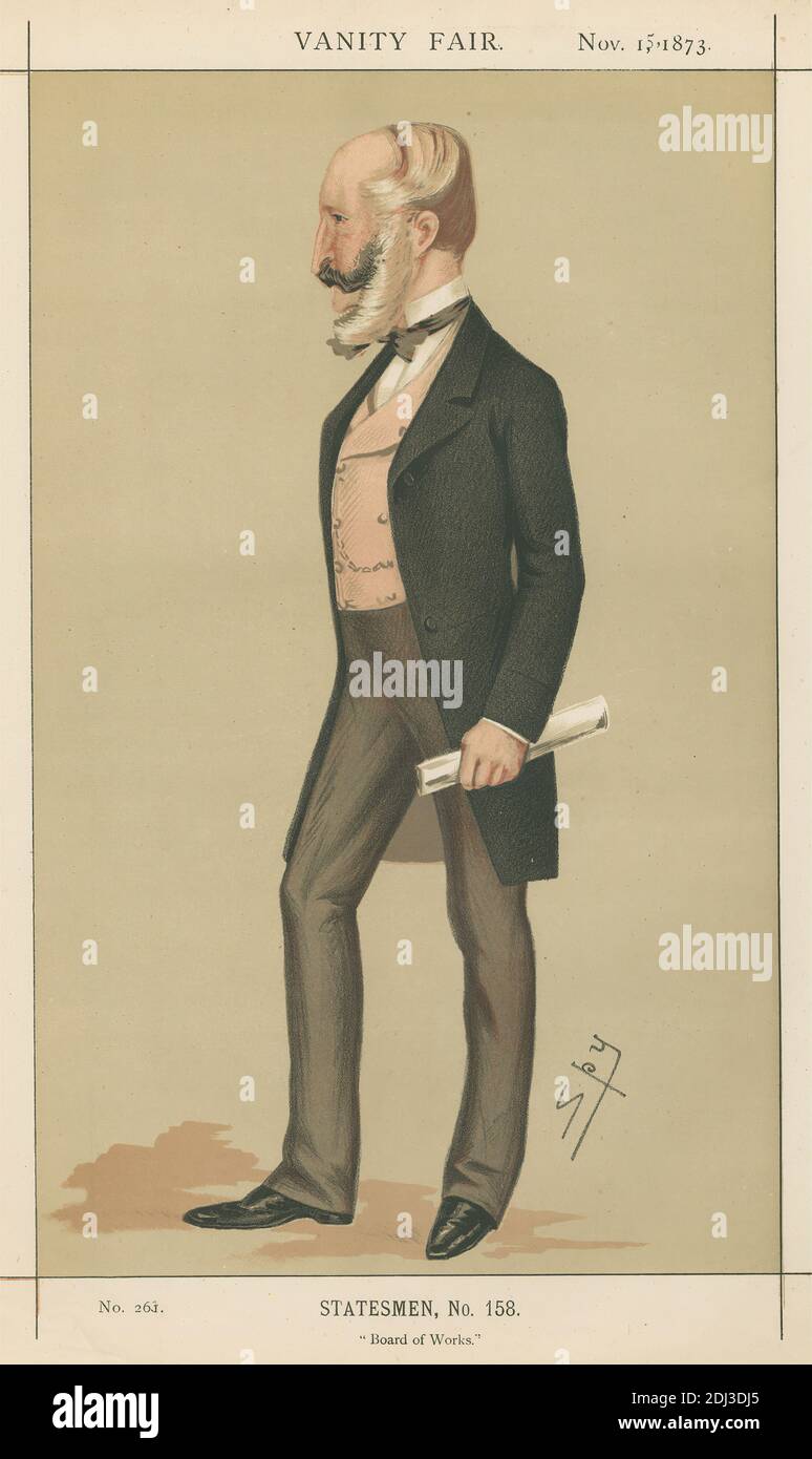 Politicians - Vanity Fair. 'Board of Works.' Colonel James MacNaughton Hogg. 15 November 1873, Leslie Matthew 'Spy' Ward, 1851–1922, British, 1873, Chromolithograph Stock Photo