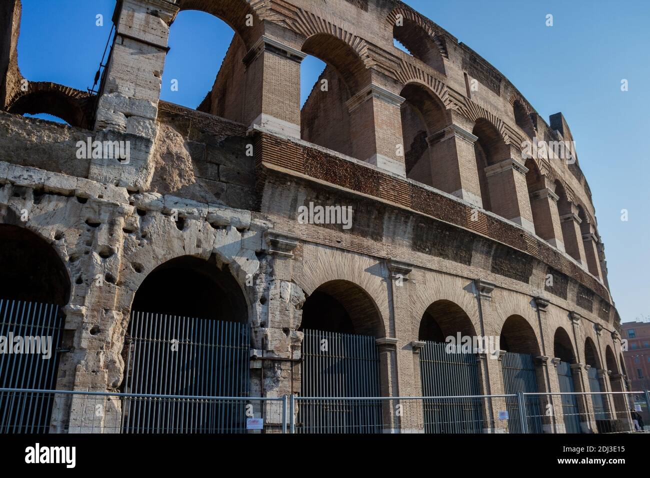 View to ancient amphitheater Colosseum in Rome Stock Photo - Alamy
