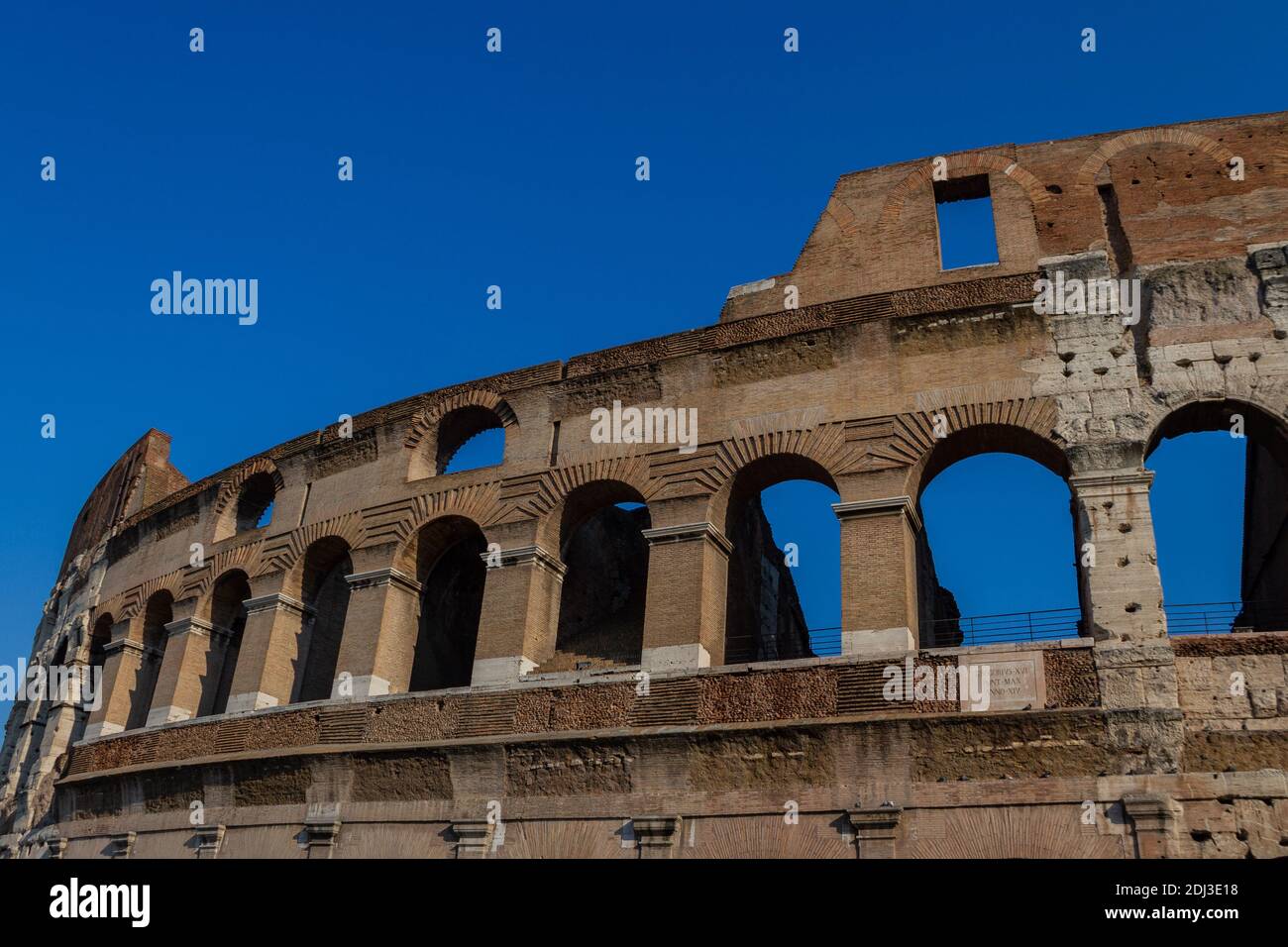 View to ancient amphitheater Colosseum in Rome Stock Photo - Alamy