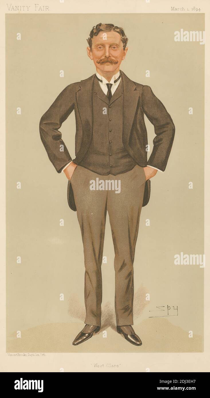 Politicians - Vanity Fair. 'West Clare'. Mr. Rochfort Maguire. 1 March 1894, Leslie Matthew 'Spy' Ward, 1851–1922, British, 1894, Chromolithograph Stock Photo