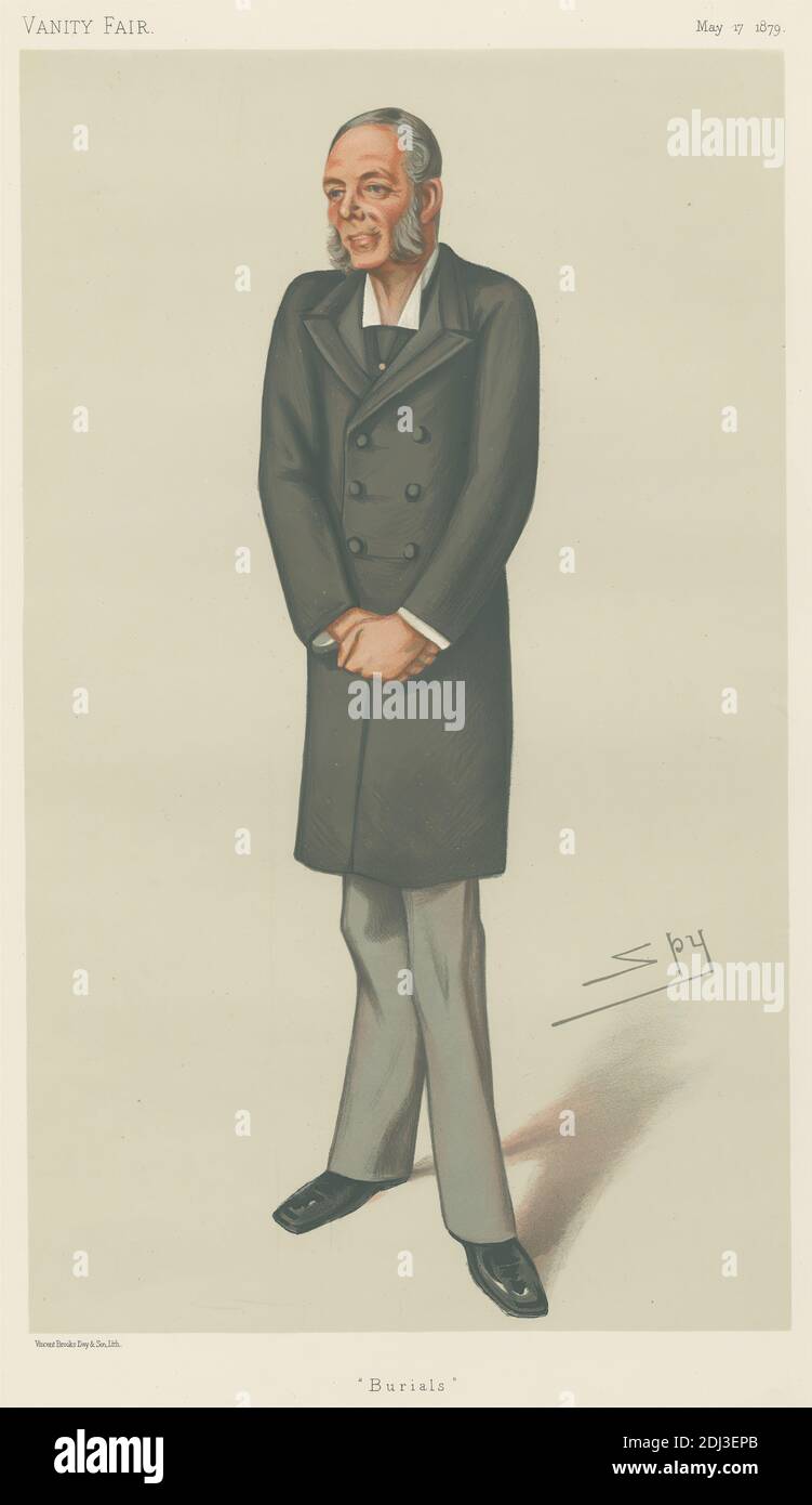 Politians - Vanity Fair. 'Burials'. Mr. George Osborne Morgan. 17 May 1879, Leslie Matthew 'Spy' Ward, 1851–1922, British, 1879, Chromolithograph Stock Photo