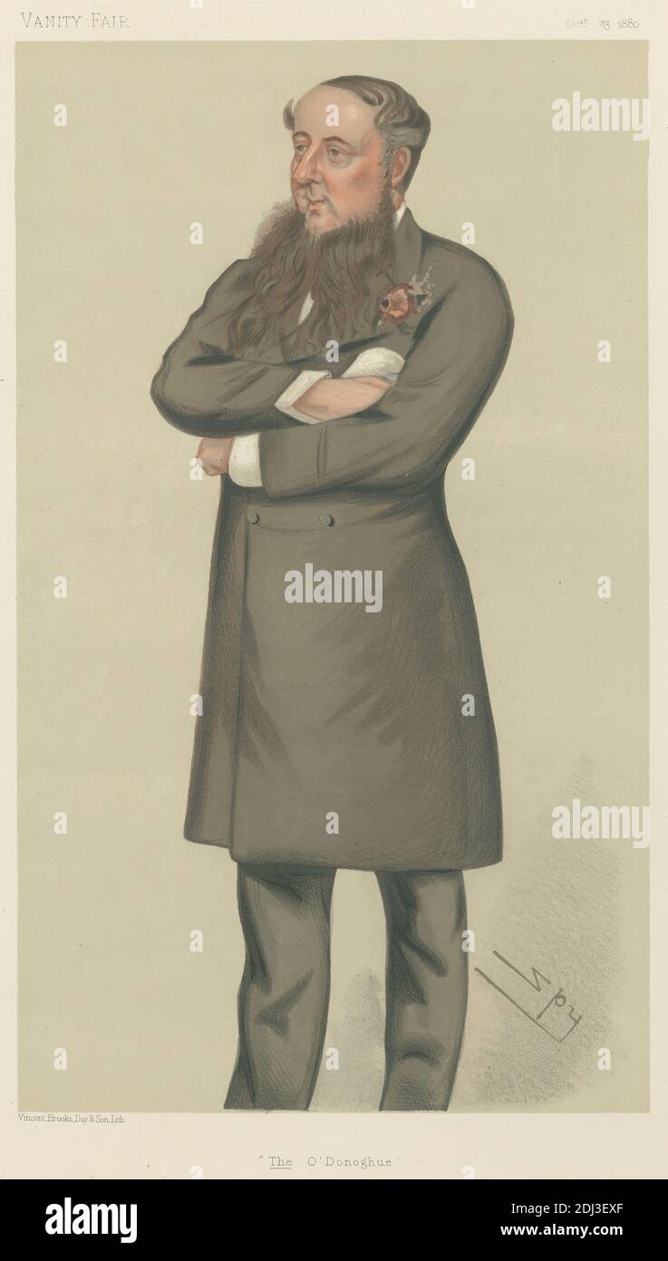 Politicians - Vanity Fair. 'The O'Donoghue'. The O'Donoghue of the Glens. 23 October 1880, Leslie Matthew 'Spy' Ward, 1851–1922, British, 1880, Chromolithograph Stock Photo