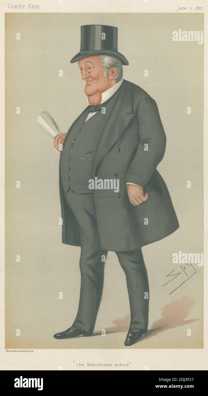Politicians - Vanity Fair. 'the Manchester School.' Mr. Thomas Bayley Potter'. 2 June 1877, Leslie Matthew 'Spy' Ward, 1851–1922, British, 1877, Chromolithograph Stock Photo
