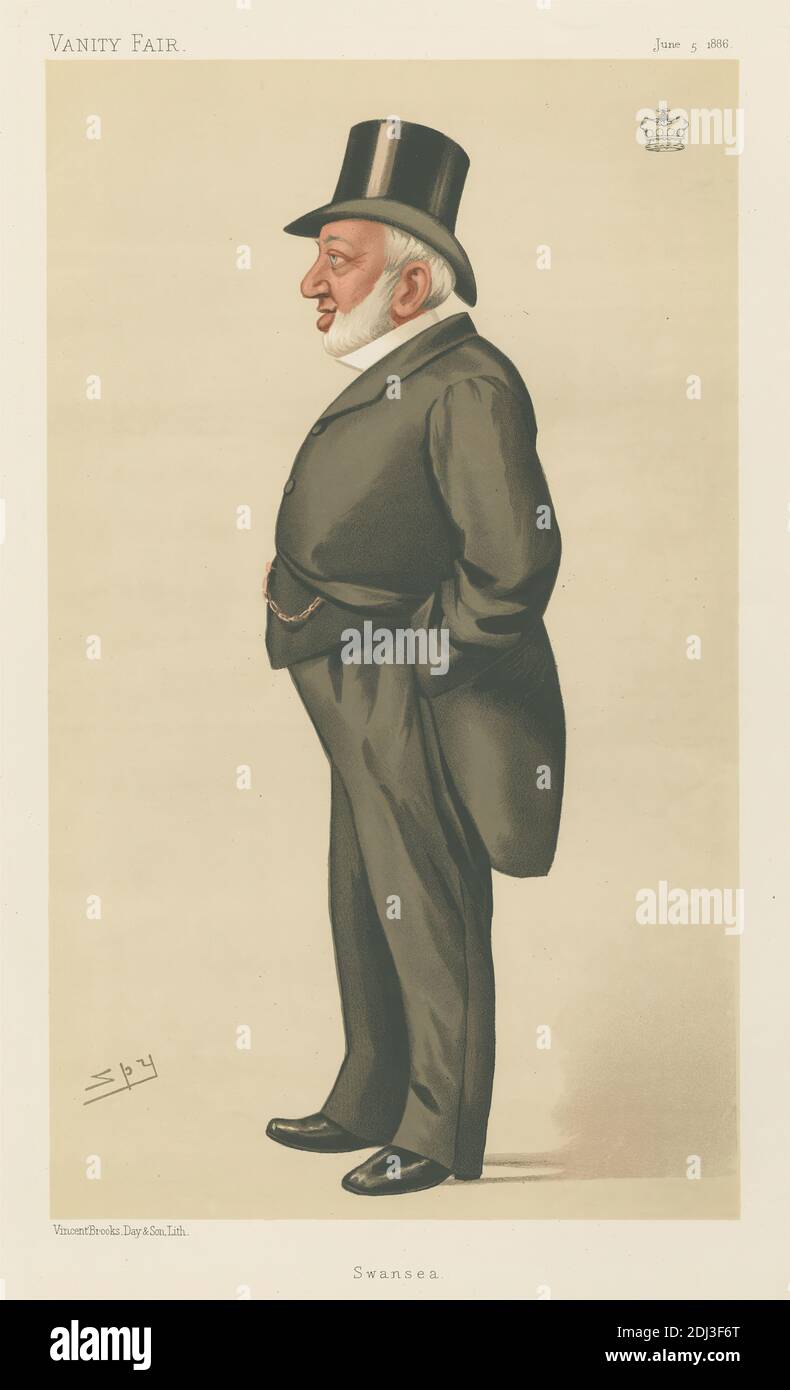 Politicians - Vanity Fair. 'Sweansea'. Sir Henry Hussey Vivian. 5 June 1886, Leslie Matthew 'Spy' Ward, 1851–1922, British, 1886, Chromolithograph Stock Photo