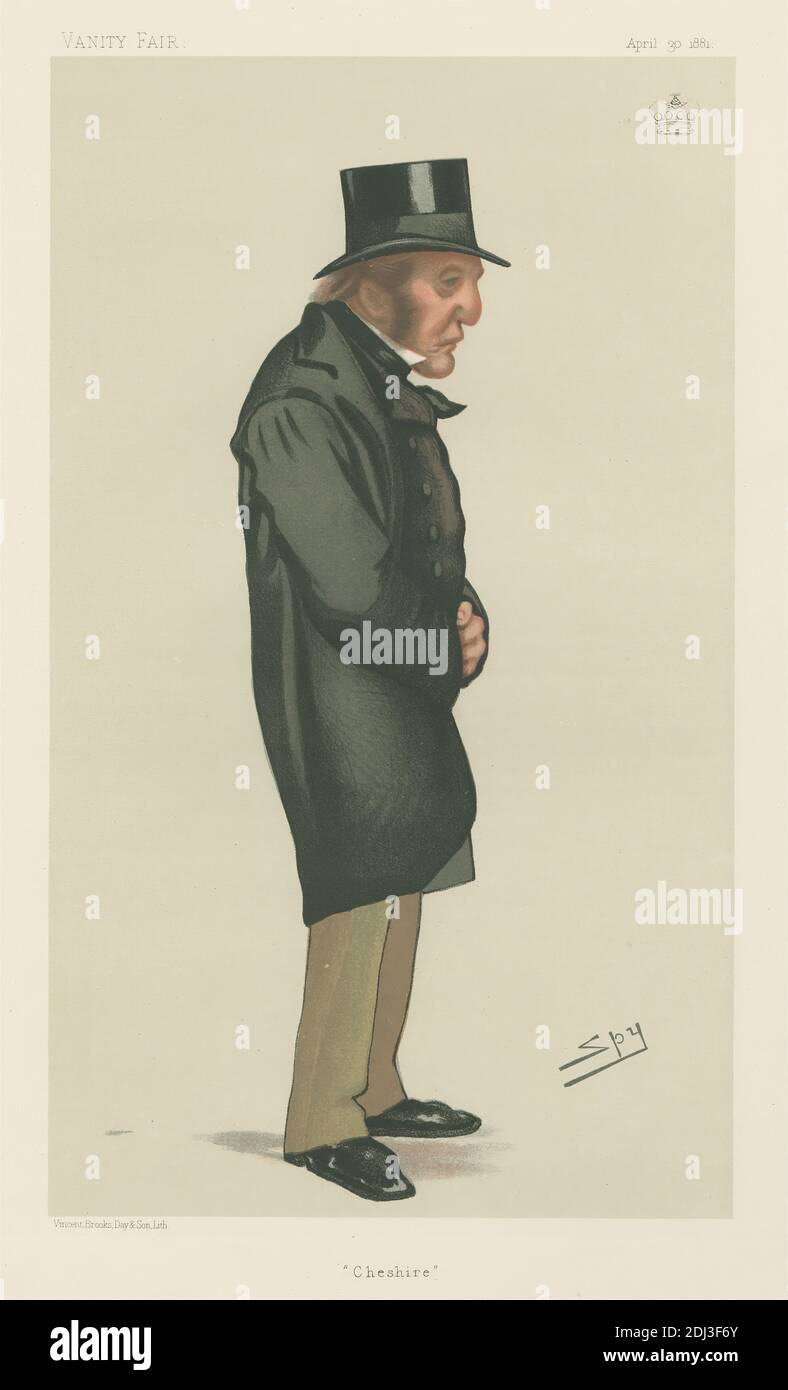 Politicians - Vanity Fair. 'Cheshire'. Lord Tollemache'. 30 April 1881, Leslie Matthew 'Spy' Ward, 1851–1922, British, 1881, Chromolithograph Stock Photo