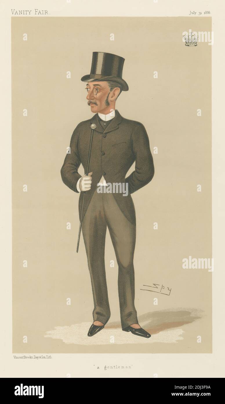 Politicians - Vanity Fair. 'A Gentleman.' The Earl of Zetland. 31 July 1886, Leslie Matthew 'Spy' Ward, 1851–1922, British, 1886, Chromolithograph Stock Photo