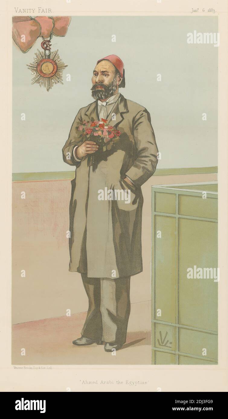 Vanity Fair: Royalty; 'Ahmed Arabi the Egyptian', Arabi Pasha, January 6, 1883, Francois Verheyden, 1806–1890, Belgian, 1883, Chromolithograph Stock Photo