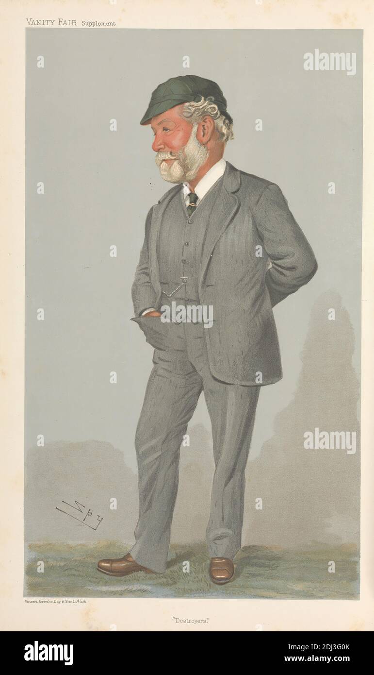 Vanity Fair: Shipping Officials; 'Destroyers', Sir John Isaac Thornycroft, January 19, 1905, Leslie Matthew 'Spy' Ward, 1851–1922, British, 1905, Chromolithograph Stock Photo