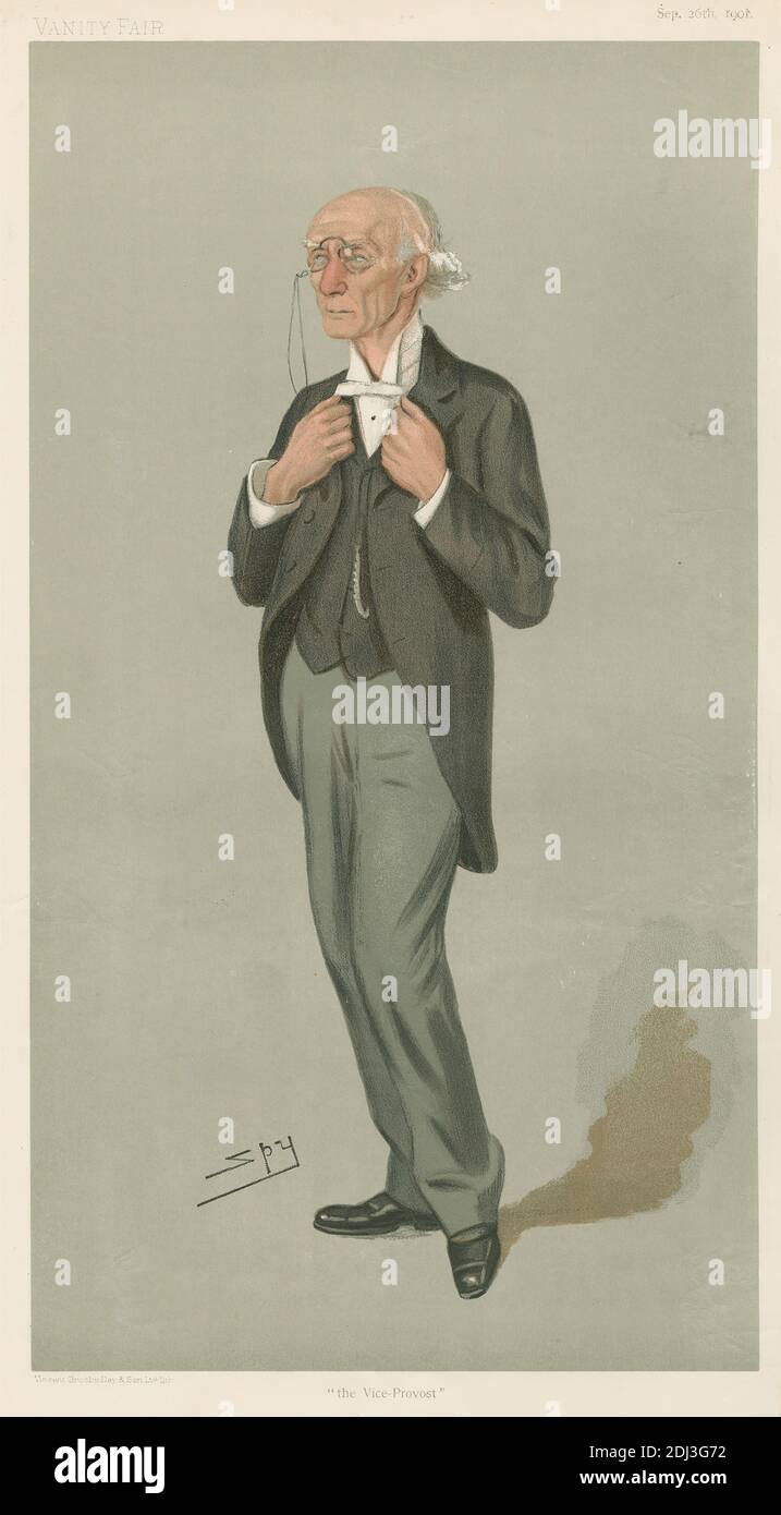 Vanity Fair: Teachers and Headmasters; 'The Vice-Provost', Francis Warre-Cornish, September 26, 1901, Leslie Matthew 'Spy' Ward, 1851–1922, British, 1901, Chromolithograph Stock Photo