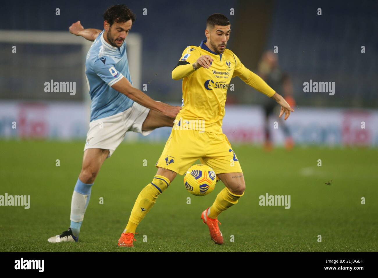 Rome Italy 13th Dec 2020 Rome Italy 12 12 2020 M Zaccagni Verona Marco Parolo Lazio In