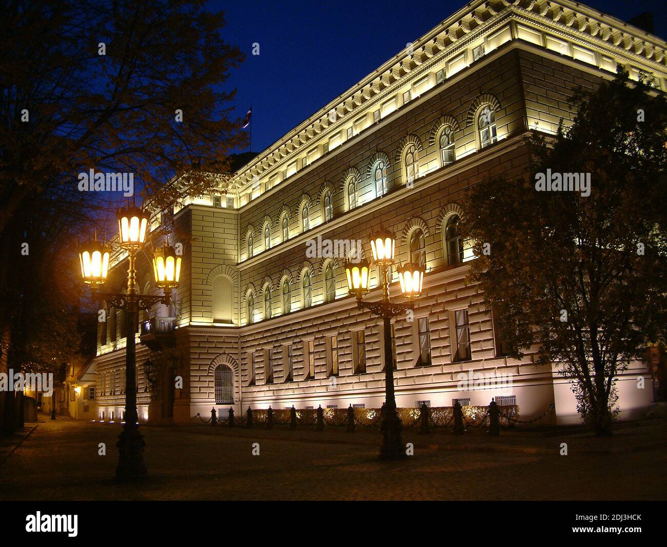 Riga, the building of the Seimas of Latvia. Stock Photo