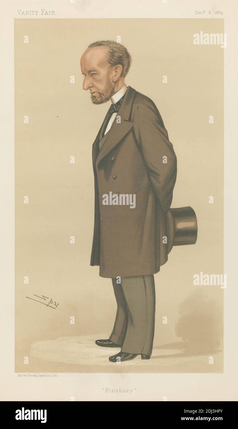 Vanity Fair: Politicians; 'Finsbury', Mr. William Torrens McCullagh Torrens, December 8, 1883 (B197914.979), Leslie Matthew 'Spy' Ward, 1851–1922, British, 1883, Chromolithograph Stock Photo