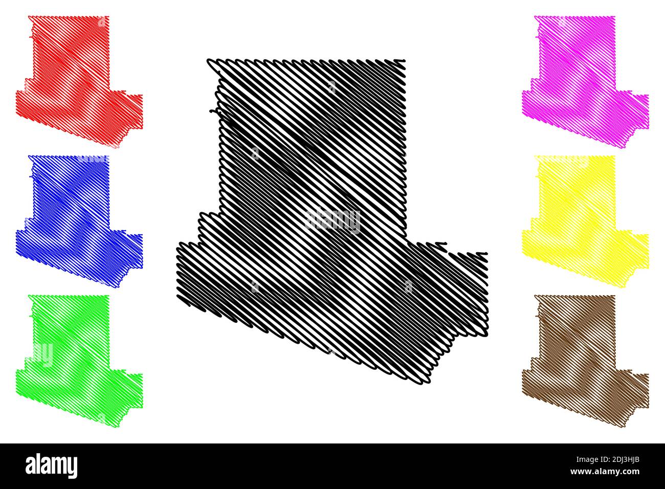 Carroll outline map vector vectors hi-res stock photography and images ...