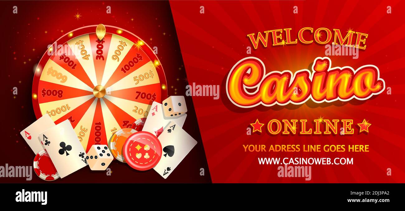 Welcome online casino gorizontal banner Stock Vector Image & Art - Alamy