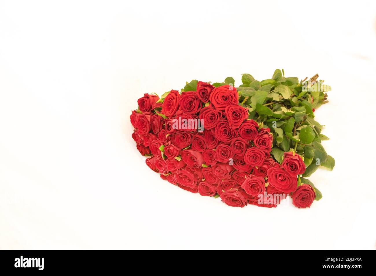 A Big Bouquet Of Roses Isolated On White Background Valentine S Day Concept Stock Photo Alamy