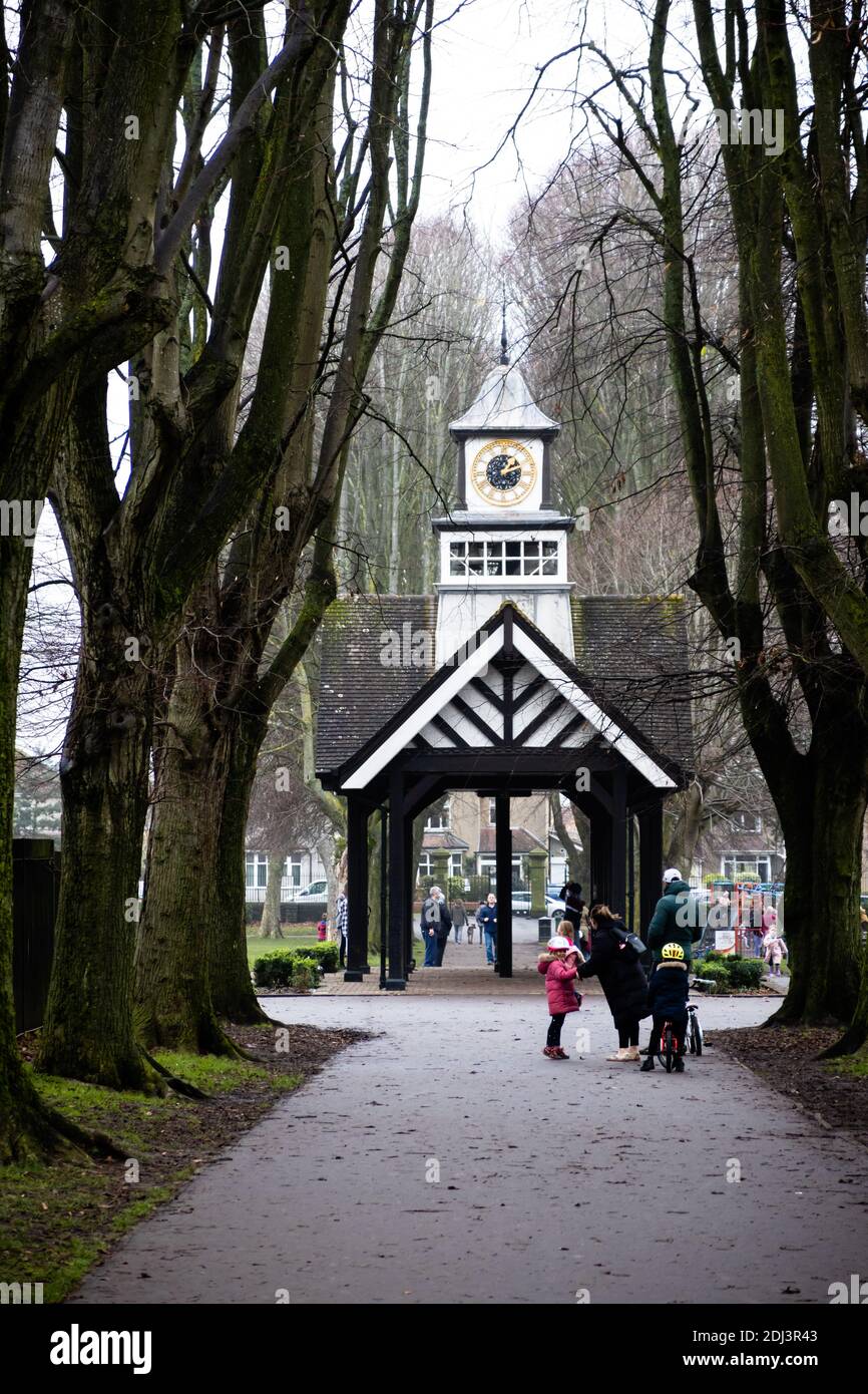 Page Park clock tower, Staple Hill, Bristol, BS16 5PJ Stock Photo Alamy