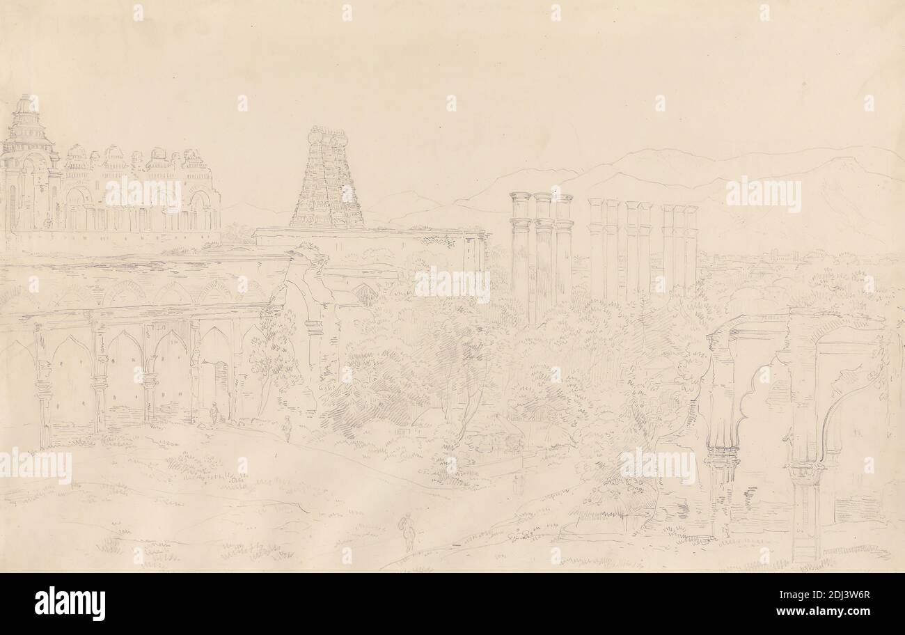 Palace Ruins, Pillar and Temple Gateway, Madurai, Tamil Nadu, Thomas