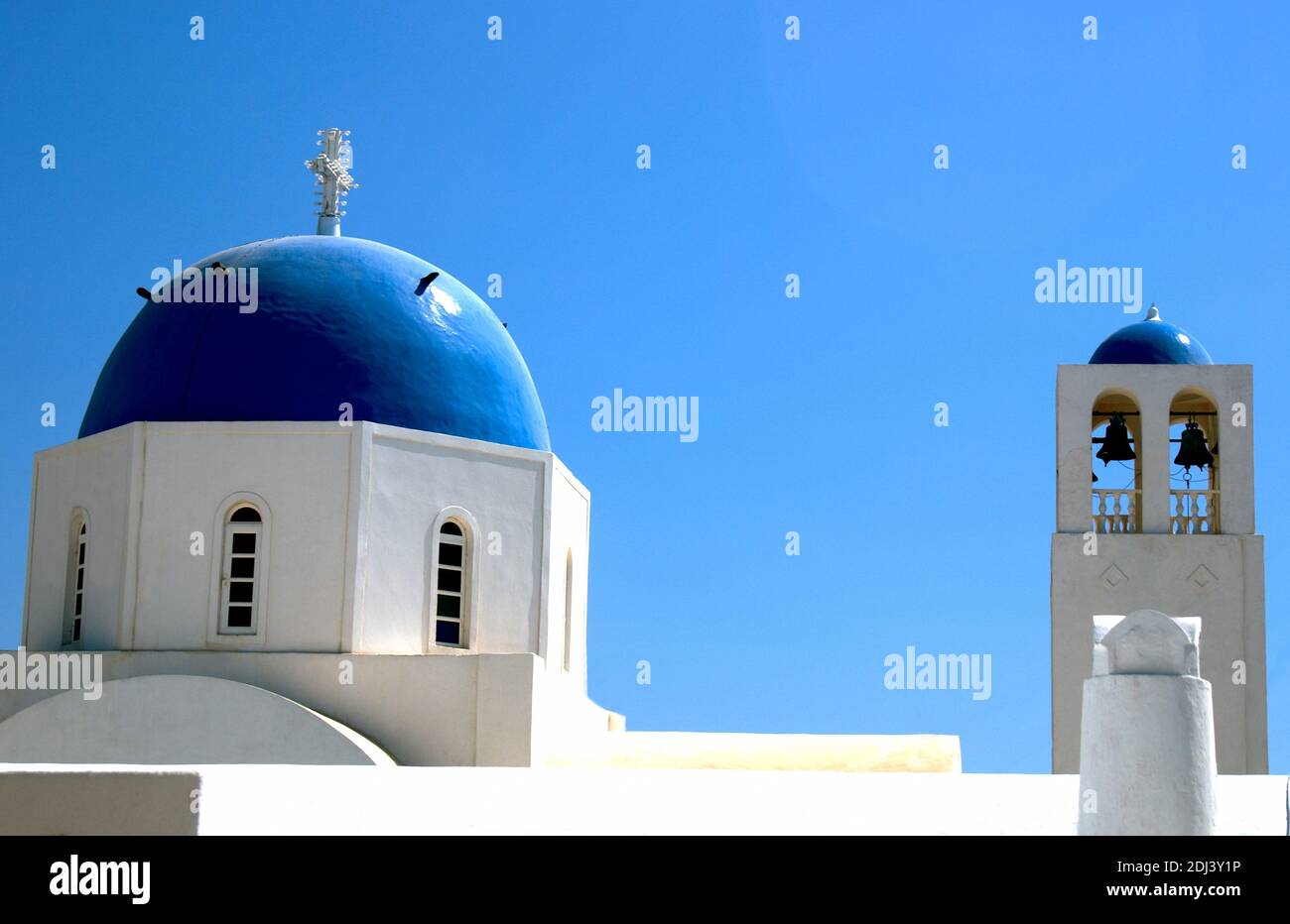 Greek Orthodox Church Chapel Cyclades Island Santorini Greece Stock Photo