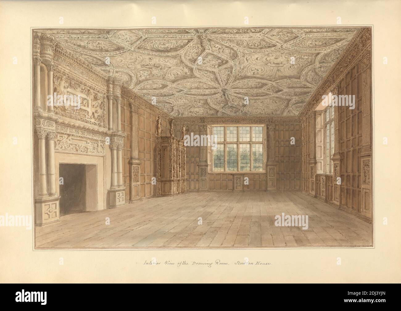 Interior View Of The Drawing Room Stockton House John Buckler Fsa 1770 1851 British And John Chessell Buckler 1793 14 British 1812 Watercolor And Pen And Black Ink On Moderately Thick Cream Wove Paper