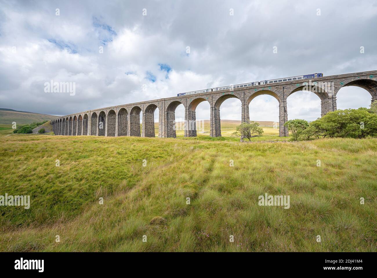 Yorkshire Dales National Park, Yorkshire, UK - A view of Ribblehead viaduct in the Yorkshire Dales, England. Stock Photo