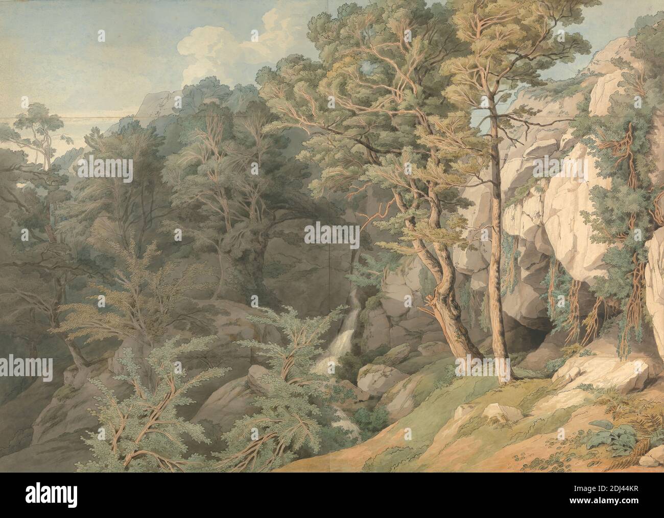 Canonteign Devon John White Abbott 1763 1851 British 1804 Watercolor With Pen And Gray Ink On Six Joined Sheets Of Medium Slightly Textured Cream Wove Paper Sheet 23 3 4 X 29 3 8 Inches