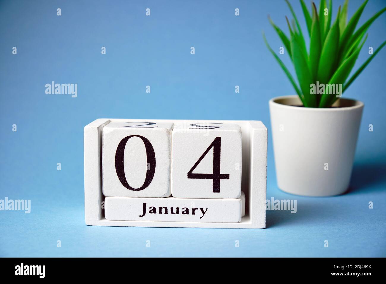 fourth day of winter month calendar january. Stock Photo