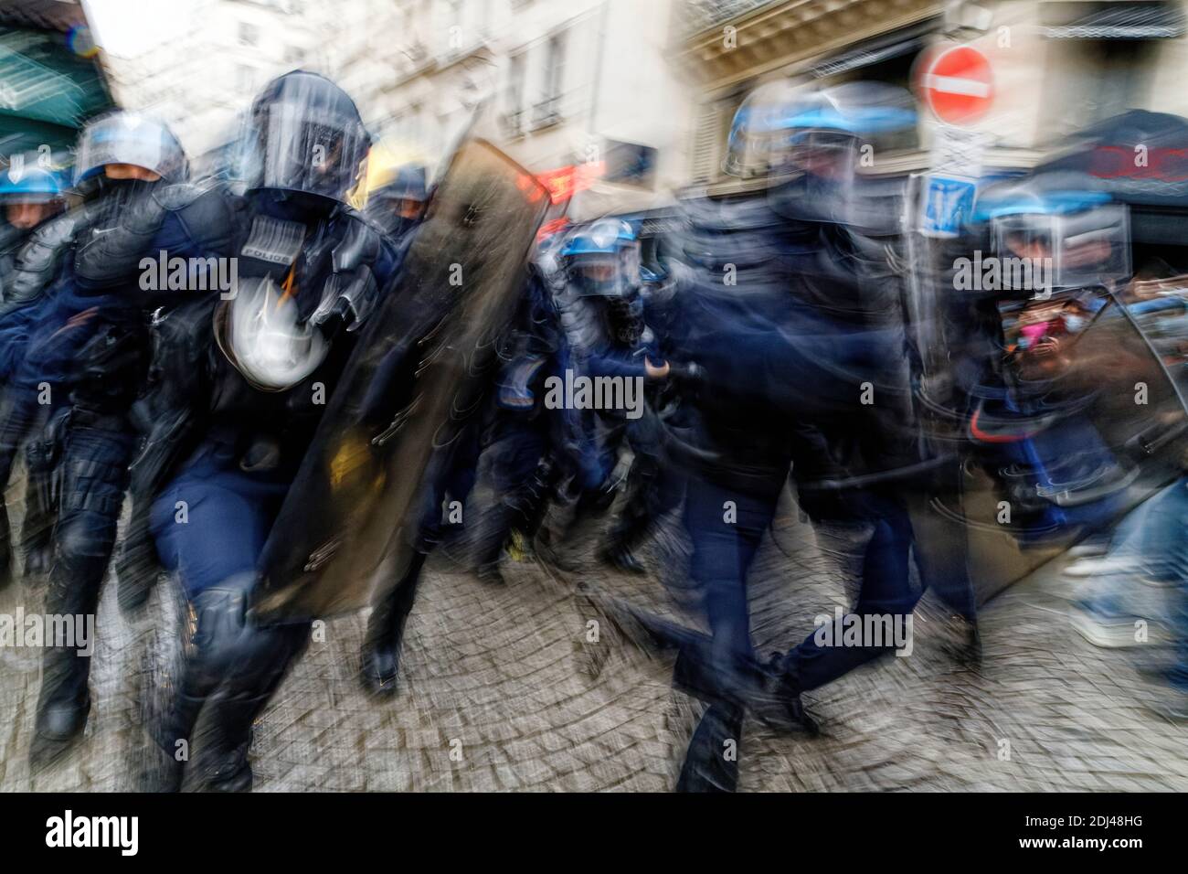Paris, France. 12th Dec, 2020. March of freedoms against the Global Security and the Liberticide Laws on December 12, 2020 in Paris, France. Stock Photo
