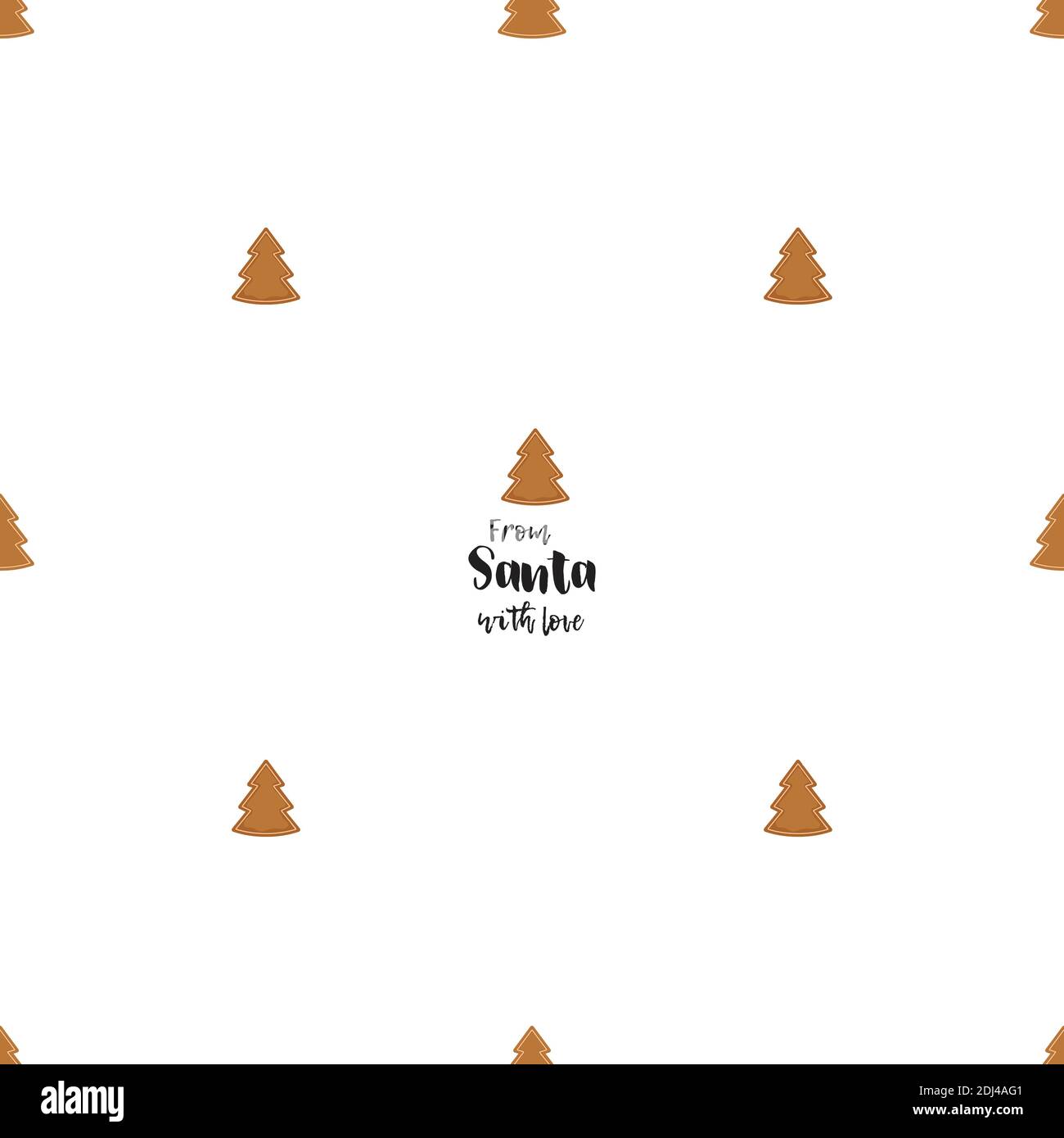 A Christmas seamless pattern with gingerbread cookies Stock Vector
