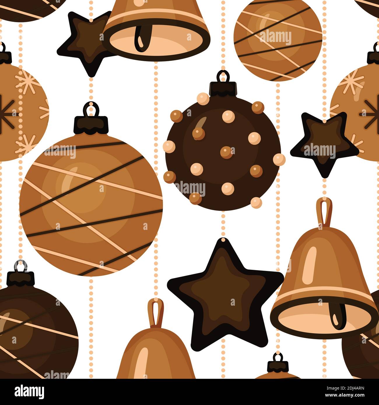 A Christmas seamless pattern with Christmas baubles Stock Vector Image ...