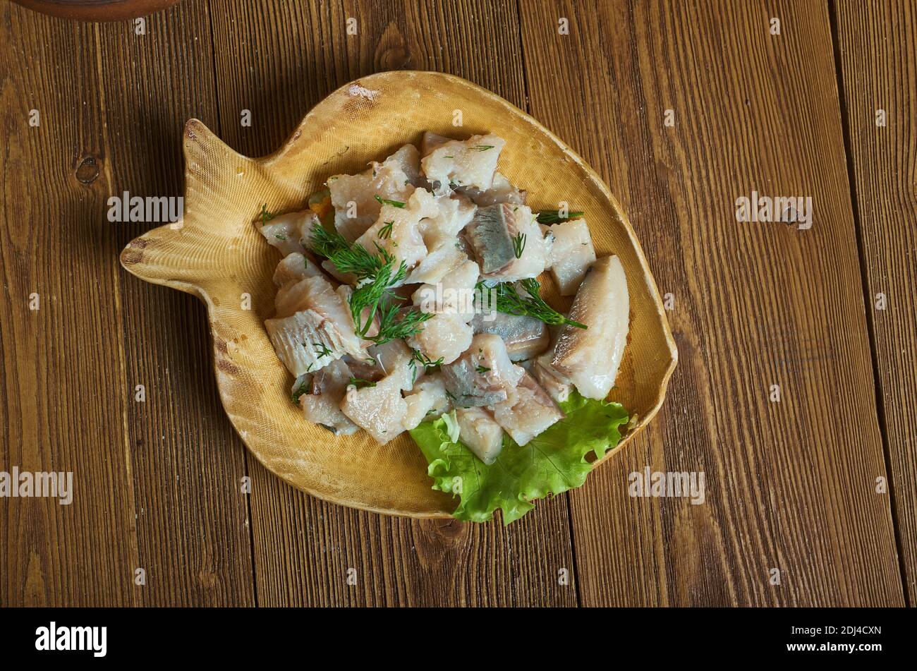 Siberian Indigirka Salad Russian fish salad that has its origins in