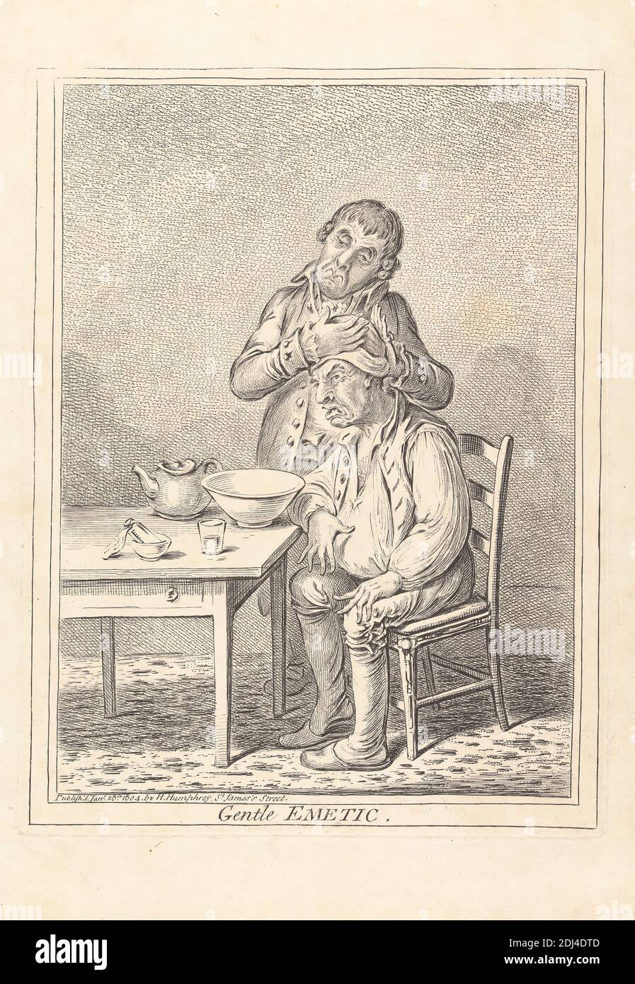 Brisk Cathartic, James Gillray, 1757–1815, British, after Rev. John Sneyd, active 1804, 1804, Etching Stock Photo