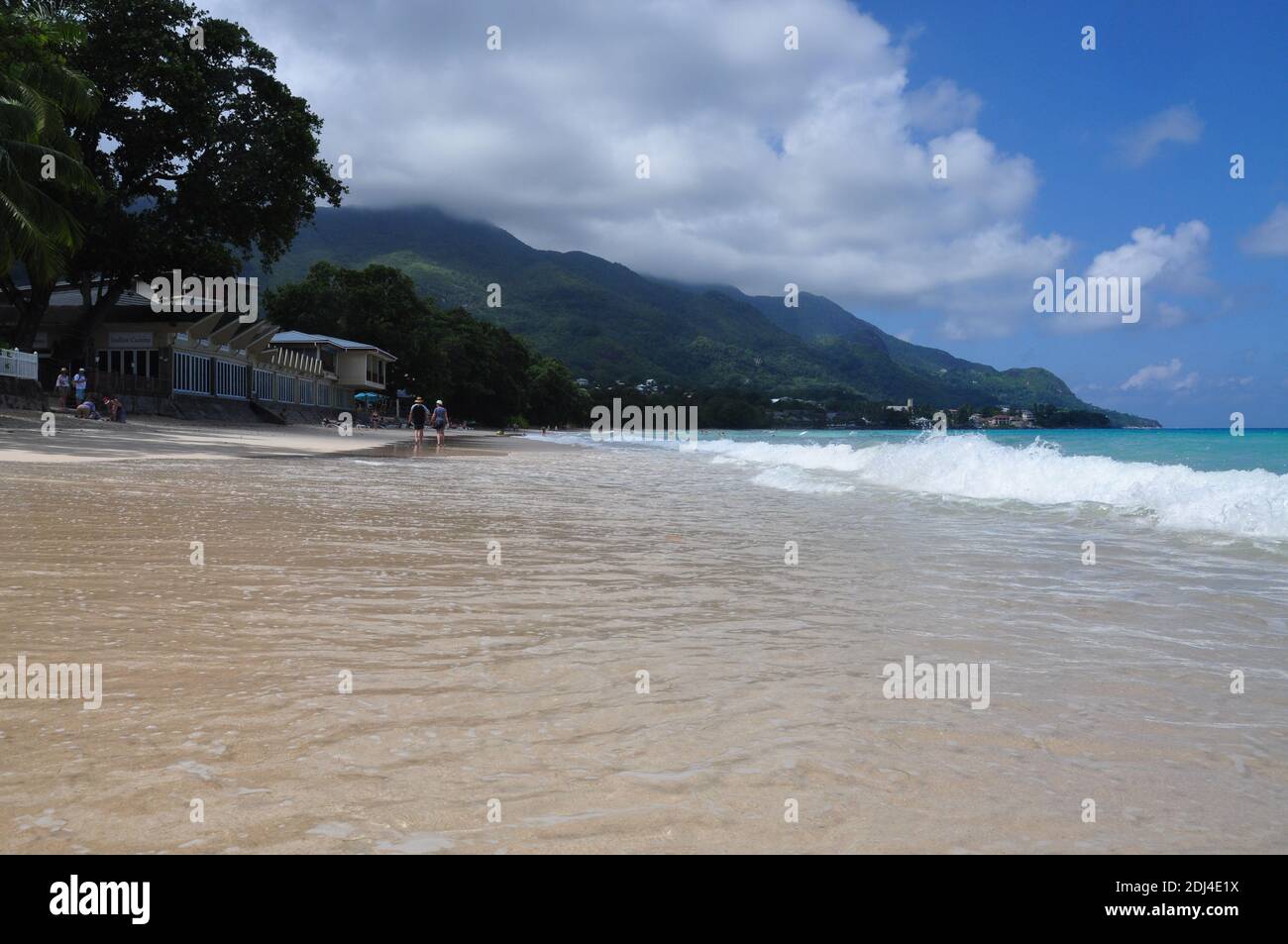 Beau vallon beach. Mahé is the largest island in the Seychelles archipelago, in the Indian Ocean off East Africa. Truly heaven on earth. Stock Photo