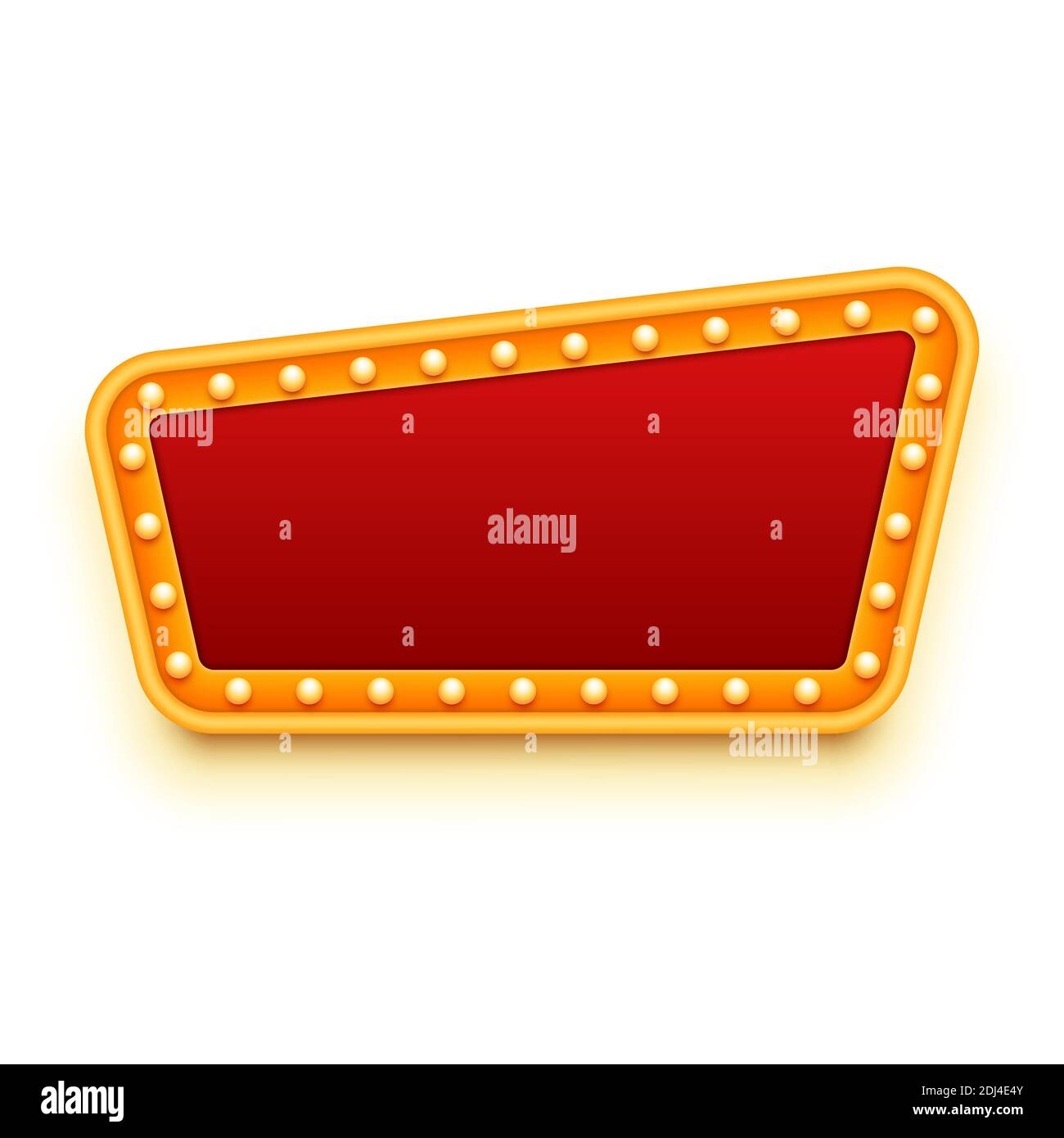 Casino or theater signboard. Red and gold colors. Marquee lights ...