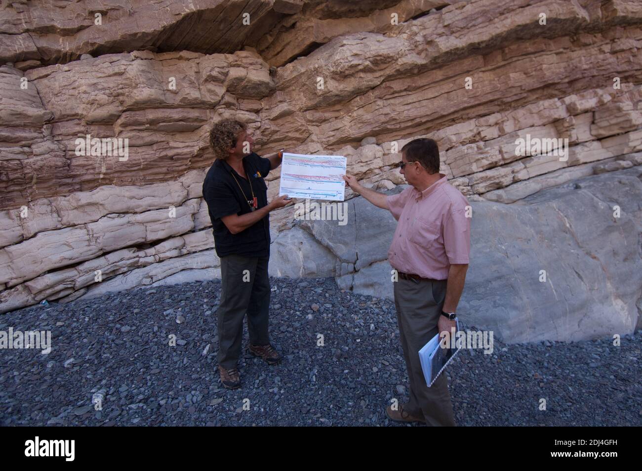 geologists training for oil exploration in oman mountains Stock Photo ...