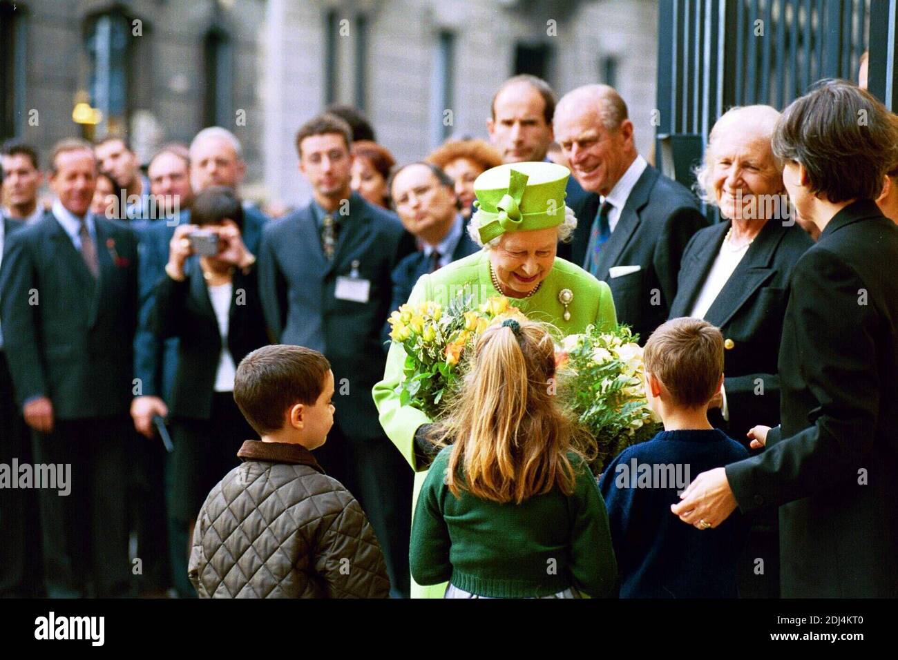 Archive Photo, Italy. 13th Dec, 2020. QUEEN ELIZABETH II AT THE CENACLE. IN THE PHOTO NEAR HER THE RESTORER PININ BRAMBILLA BARCILON (MILAN - 2000-10-19, Letizia Mantero) ps the photo can be used in respect of the context in which it was taken, and without the defamatory intent of the decorum of the people represented Editorial Usage Only Credit: Independent Photo Agency/Alamy Live News Stock Photo