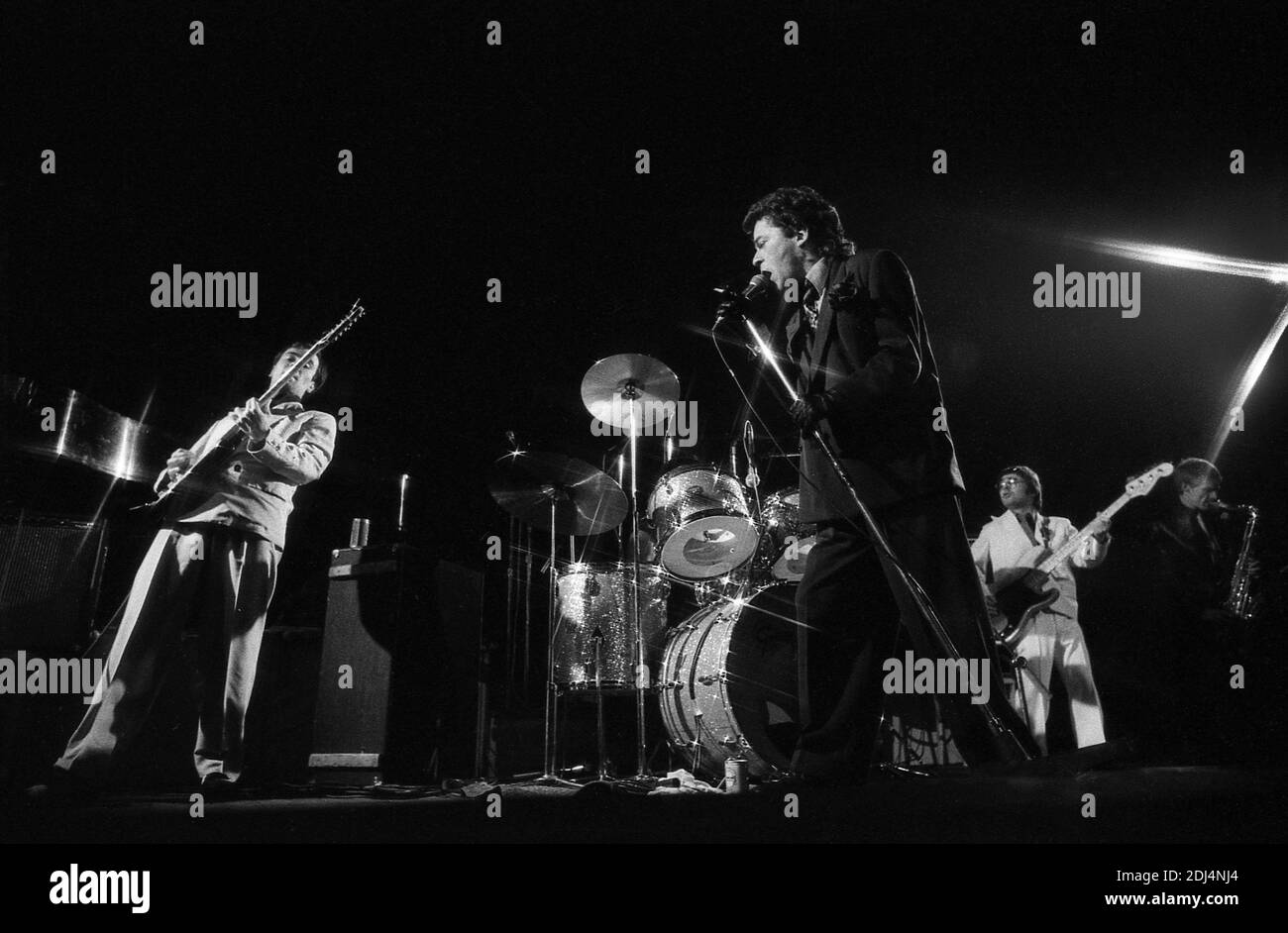 Kilburn and the High Roads. British Pub Rock band featuring Ian Dury on lead vocals. Hammersmith Odeon 1975 Stock Photo