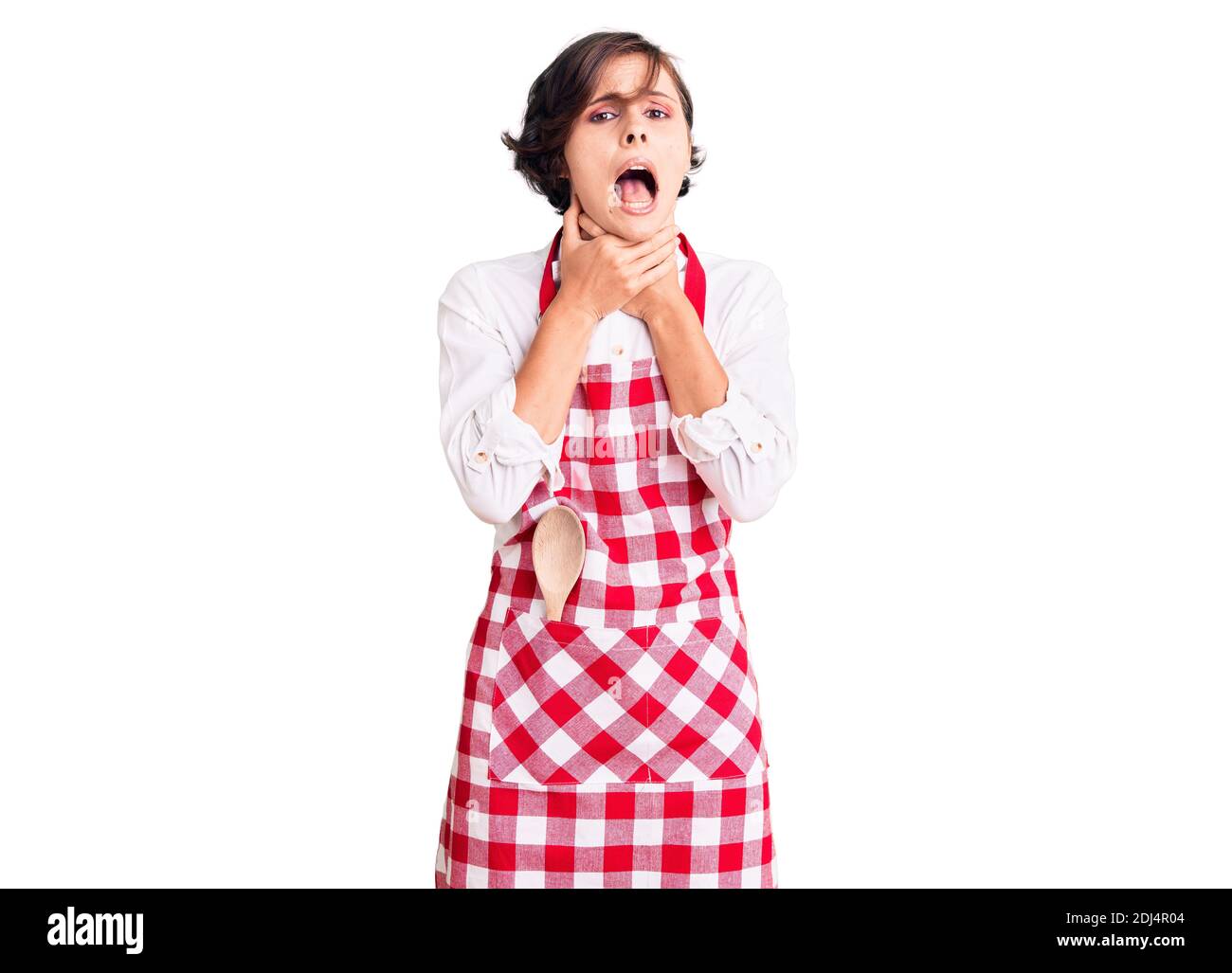 Woman choking kitchen hi-res stock photography and images - Alamy