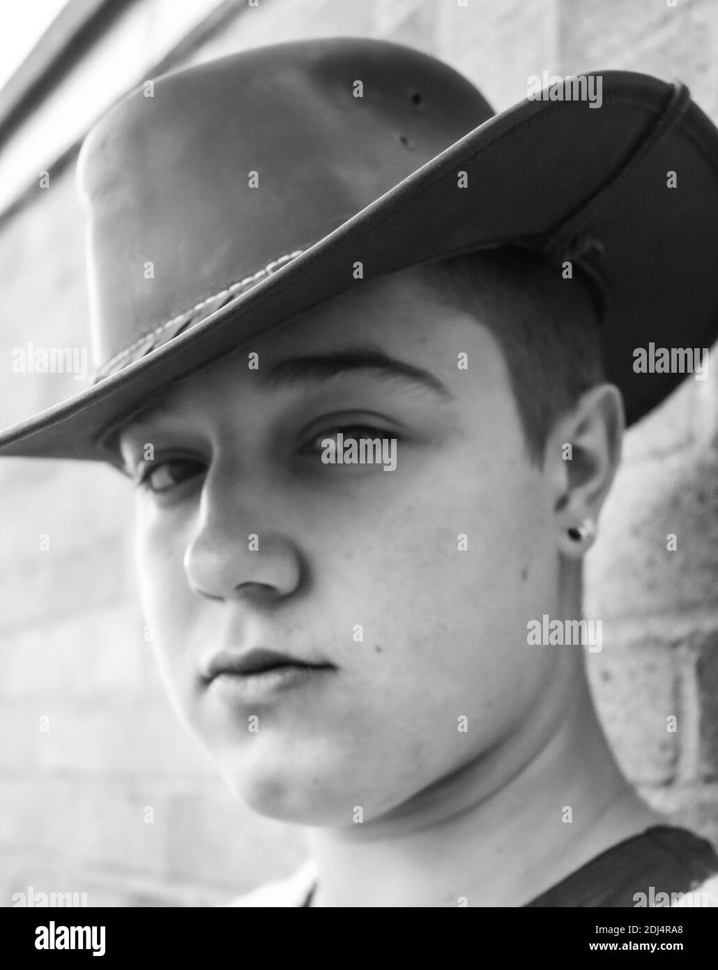 young urban cowboy Stock Photo